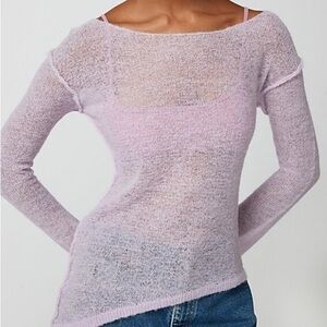 Urban Outfitters Santiago Semi-Sheer Asymmetrical Sweater